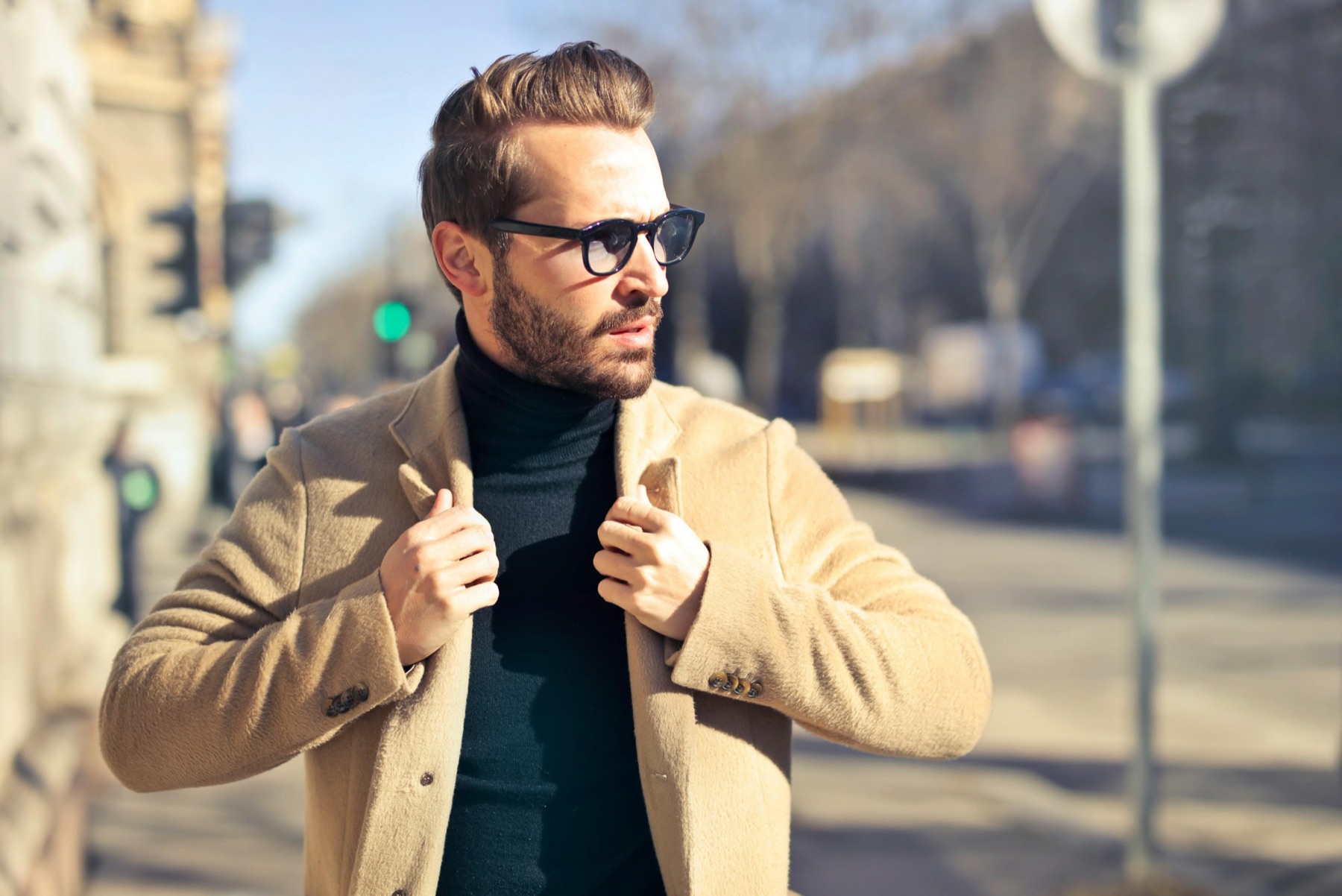 Men's long overcoat